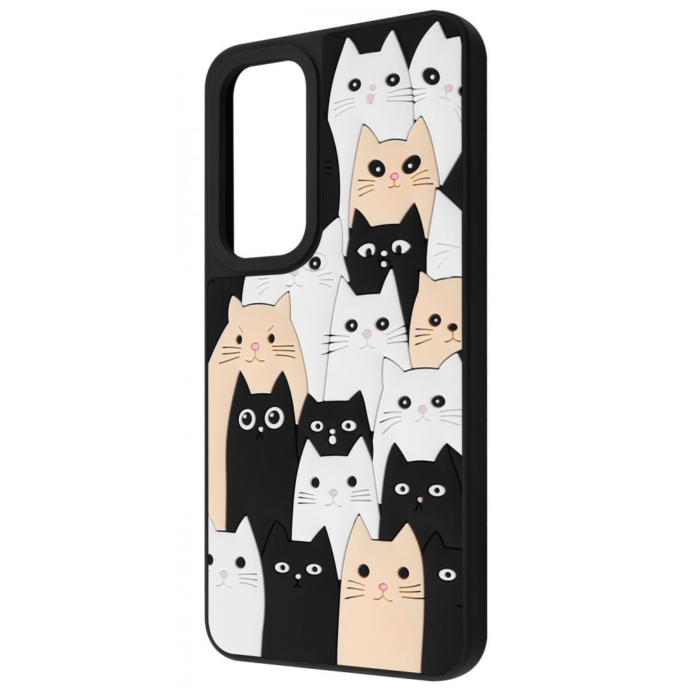 Чохол WAVE Doodle Case Samsung Galaxy A55 black fluffy