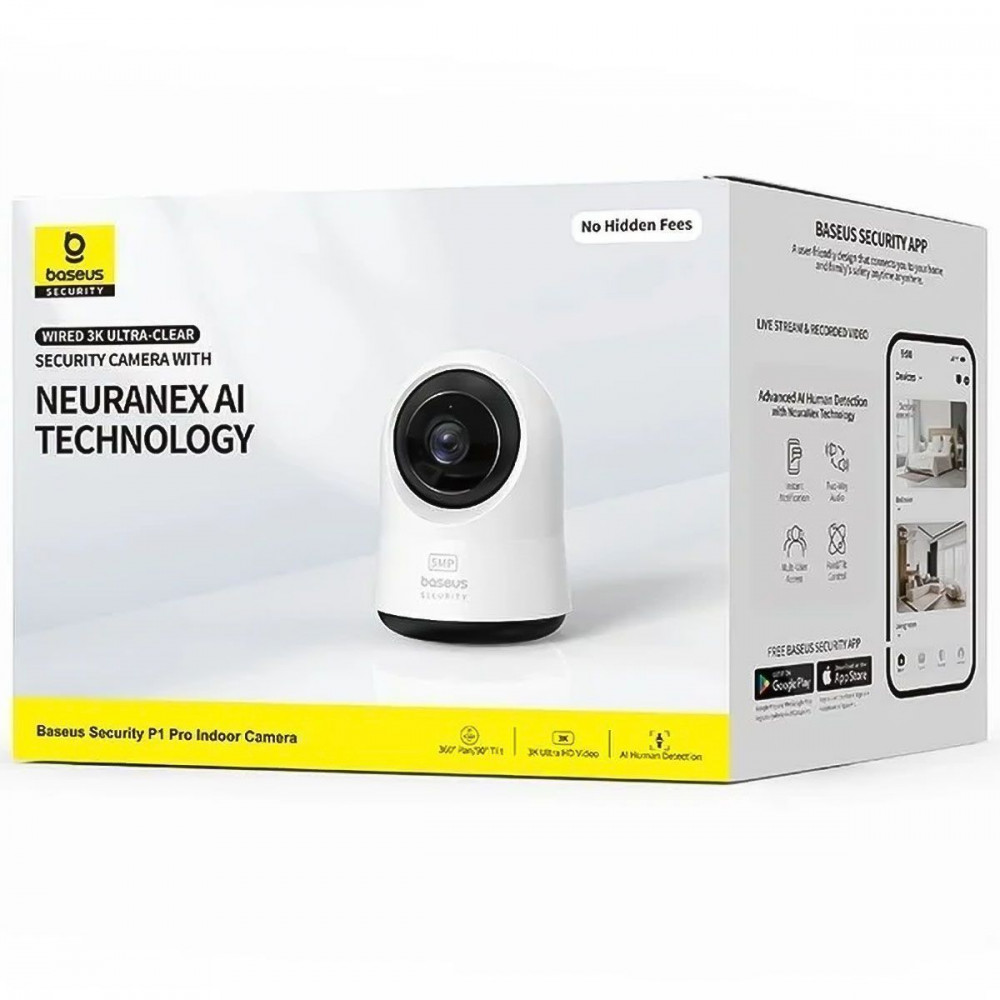 Камера Baseus Security P1 Pro Indoor 3K (Adapter not Included) white