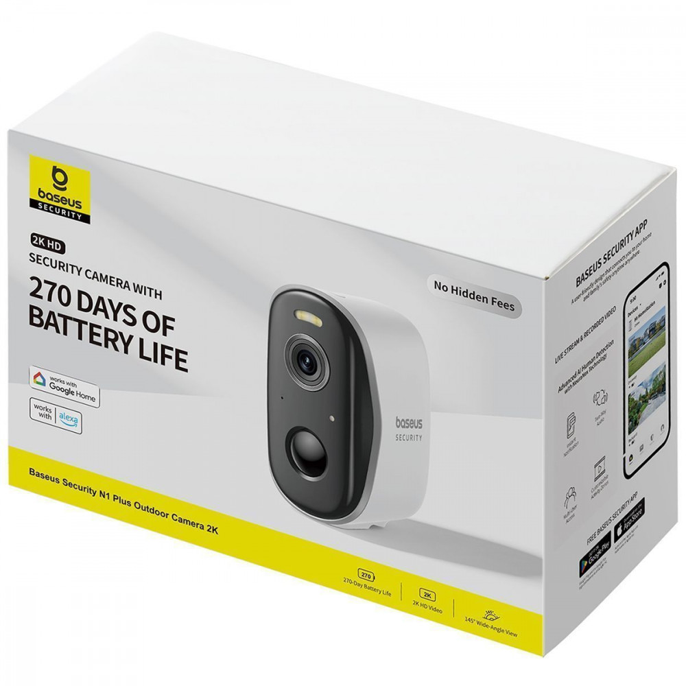 Набір камер Baseus Security N1 Plus Outdoor 2K (2pcs) white