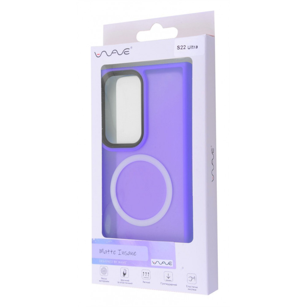 Чохол WAVE Matte Insane Case with Magnetic Ring Samsung Galaxy S22 Ultra black