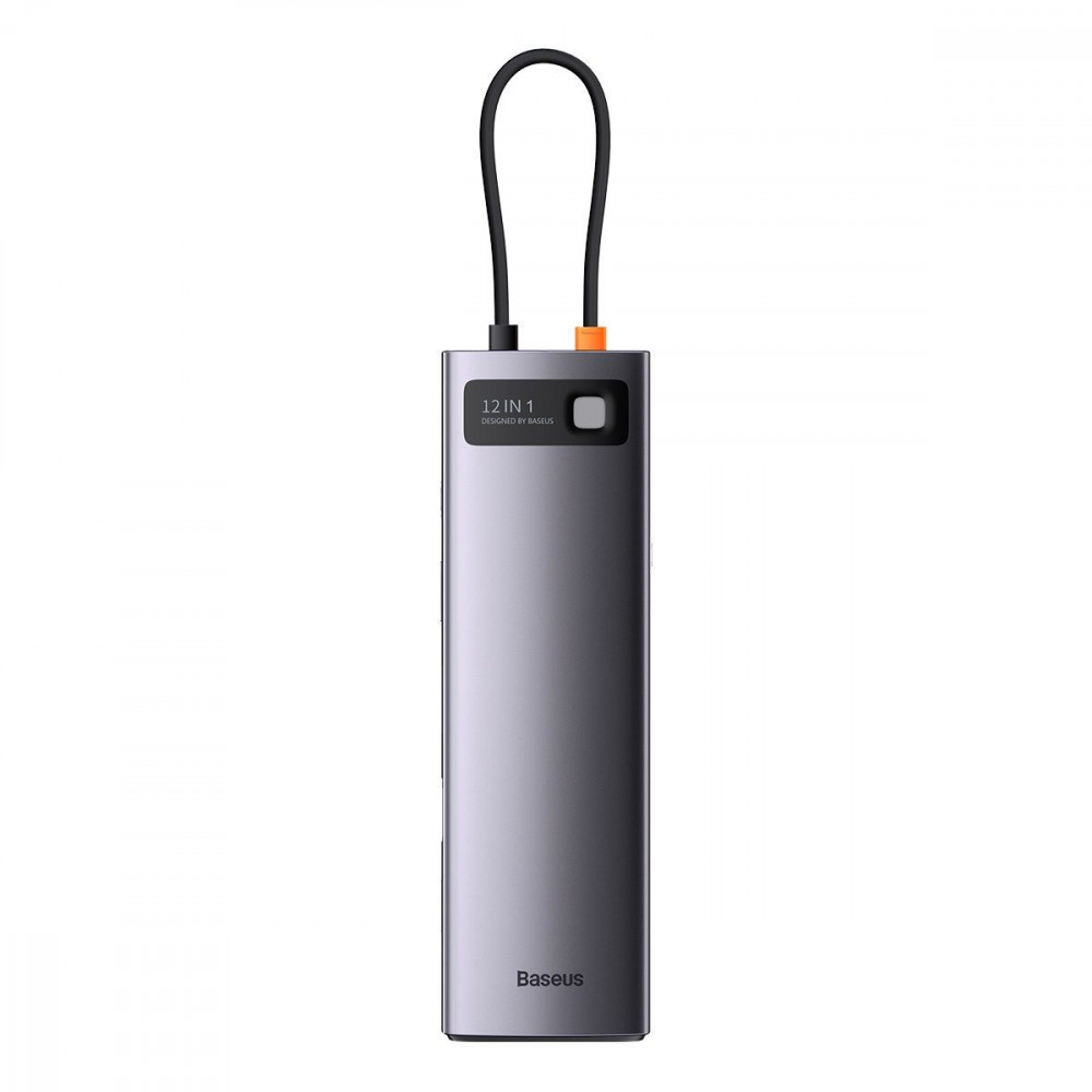 USB-Хаб Baseus Metal Gleam Series 12-in-1 (Type-C to HDMI+USB3.1*2+USB3.0*2+Type-C 3.1+PD+RJ45+SD/TF gray