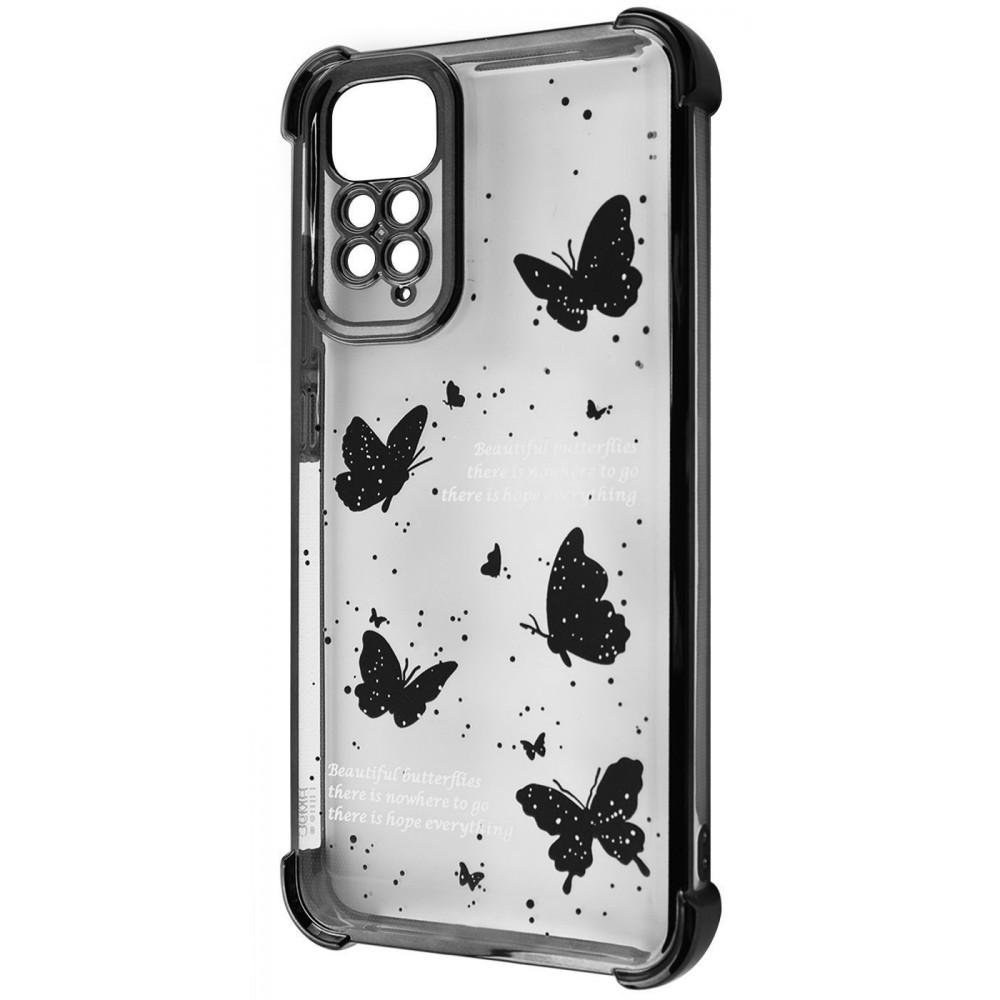 Чохол WAVE Winkie Xiaomi Redmi Note 11 4G/Redmi Note 11S black/butterfly