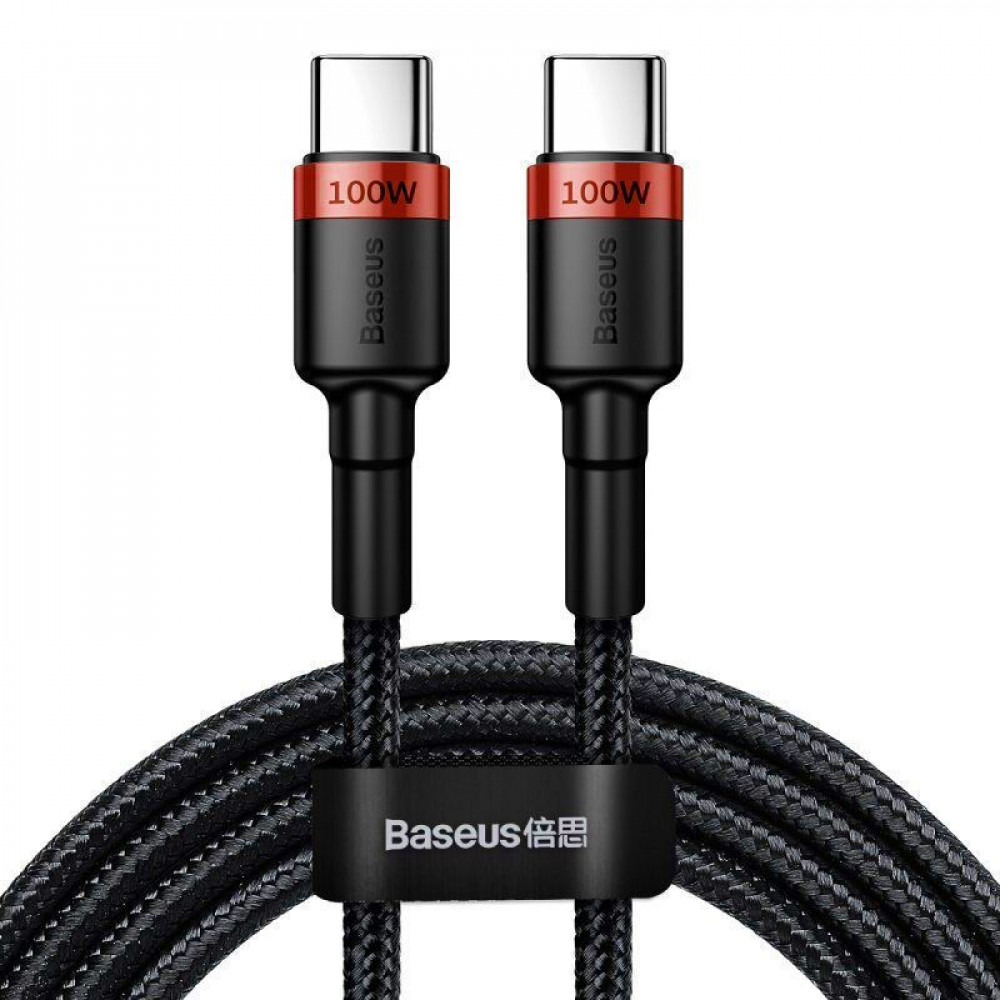 Кабель Baseus Cafule Flash Charging Type-C to Type-C PD 2.0 100W (2m) red/black