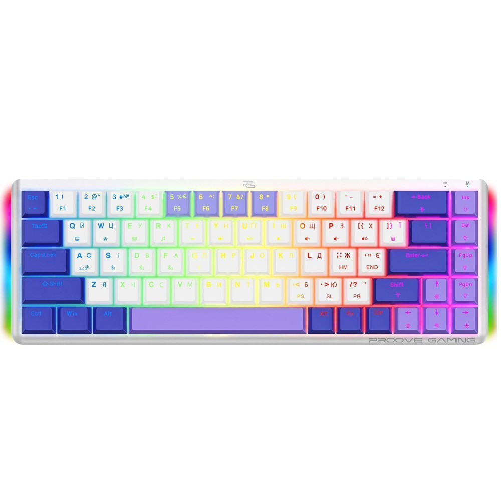 Бездротова клавіатура Proove Gaming AFK (Ukraine Layout) white