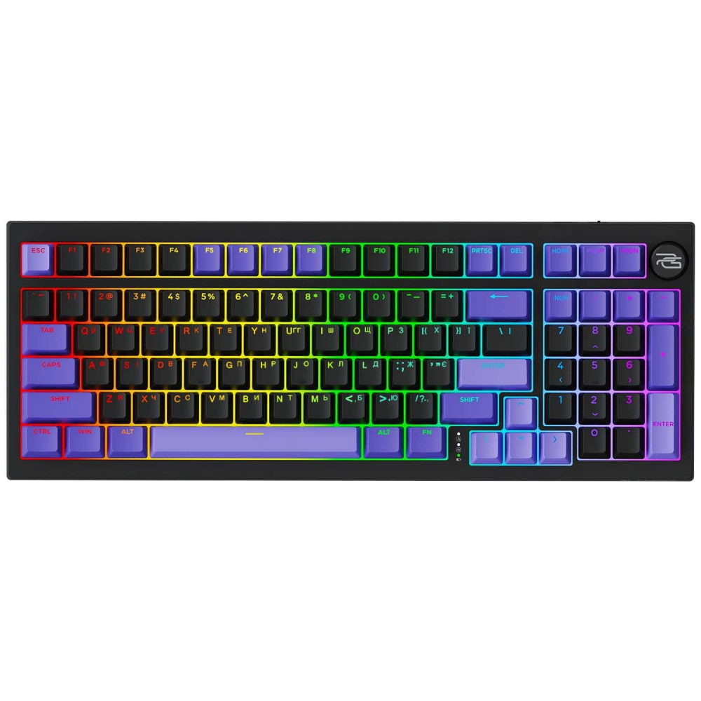 Бездротова клавіатура Proove Gaming Slicker Pro (Ukraine Layout) black/purple