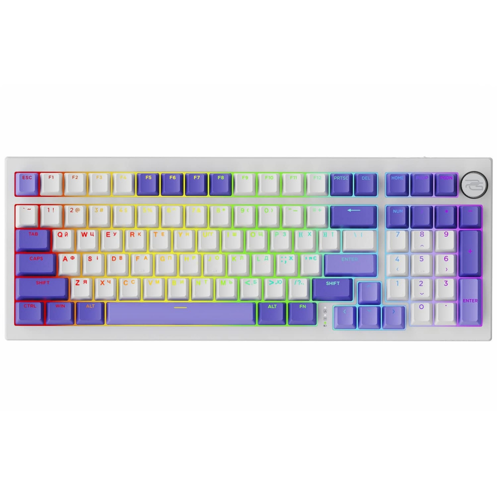 Бездротова клавіатура Proove Gaming Slicker Special Edition (Ukraine Layout) white/purple