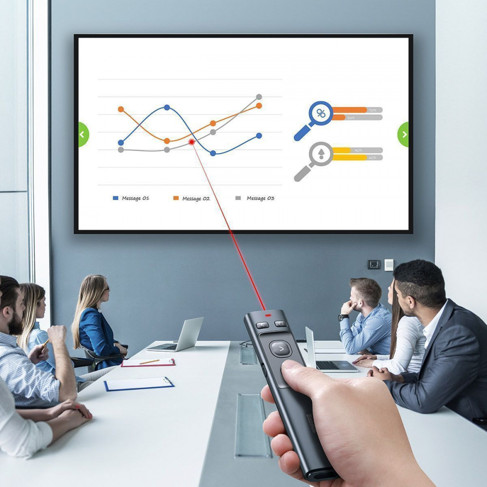 Лазерна вказівка Baseus Dot Wireless Presenter (Red Laser) gray
