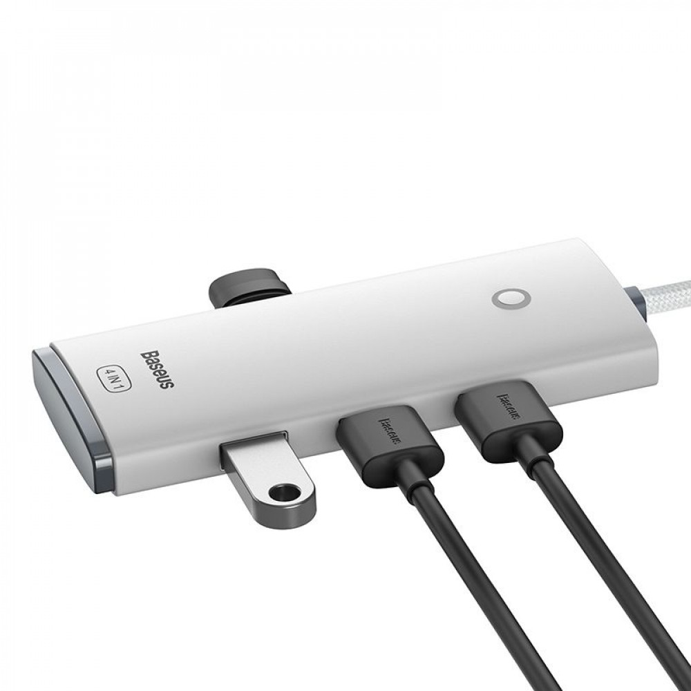 USB-Хаб Baseus Lite Series 4-in-1 (USB-A to USB 3.0*4) (0.25m) white