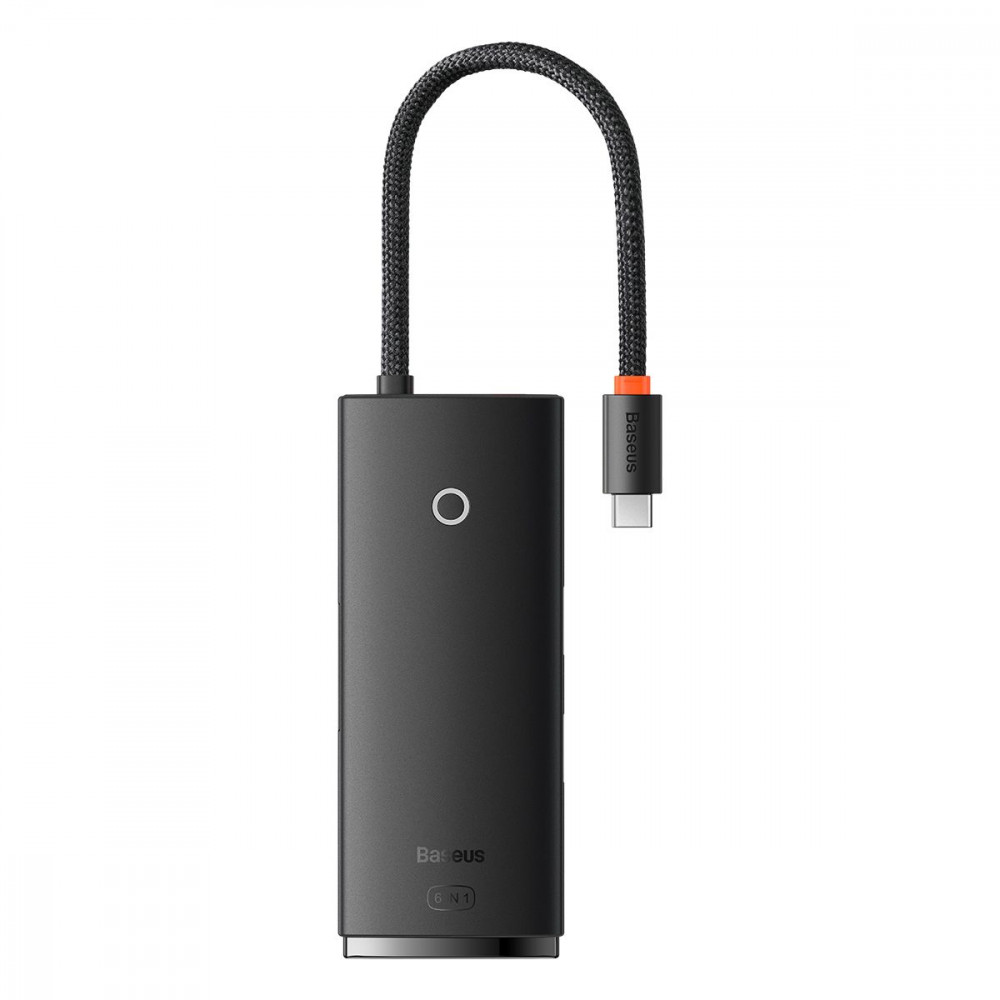 USB-Хаб Baseus Lite Series 6-in-1 (Type-C to HDMI + 2xUSB 3.0 + PD + SD/TF) black