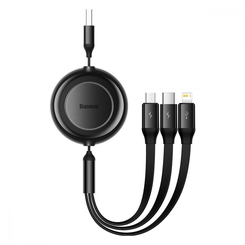Кабель Baseus Bright Mirror 2 Series 3-in-1 (Micro USB+Lightning+Type-C) 3.5A (1.1m) black