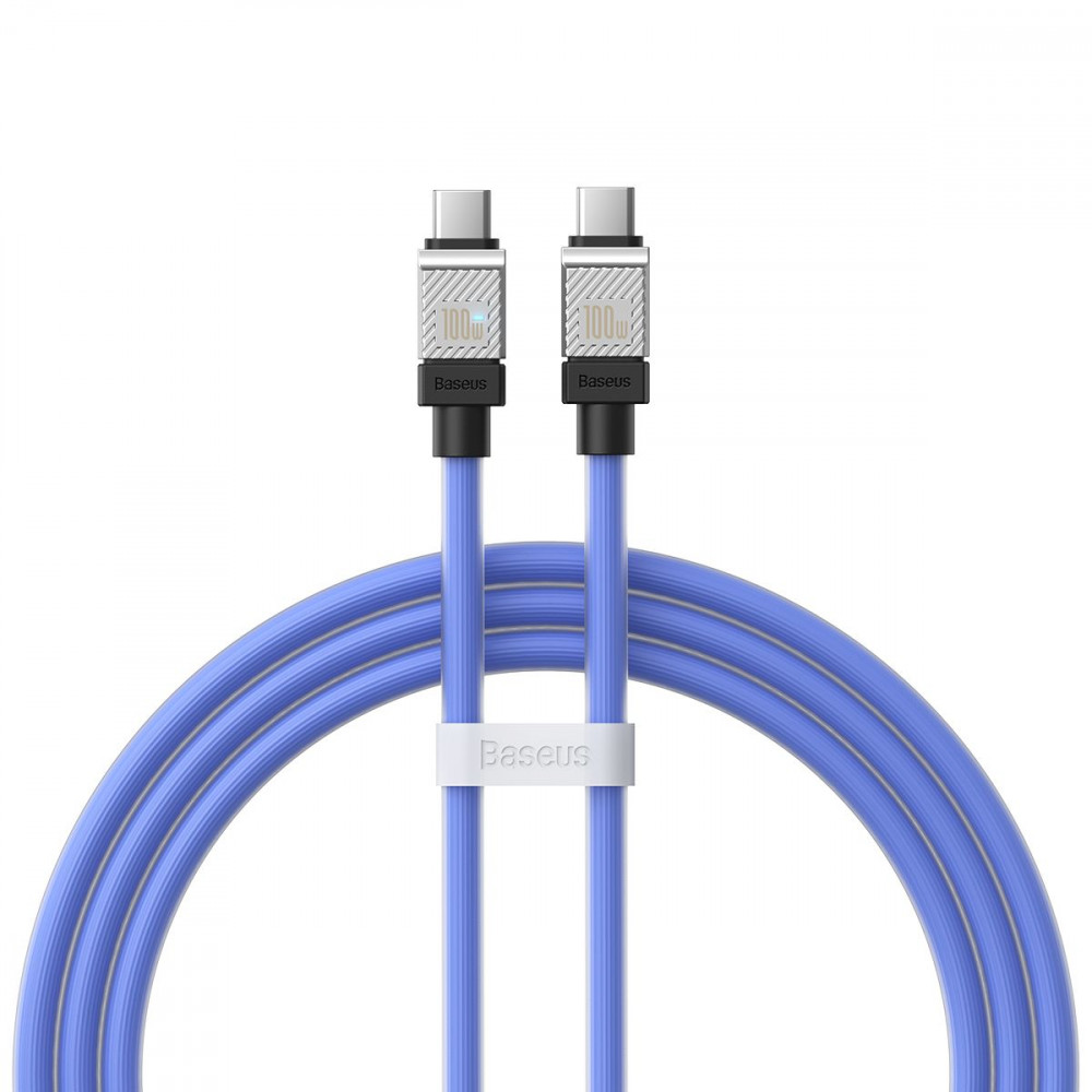Кабель Baseus CoolPlay Series Fast Charging Type-C to Type-C 100W (2m) blue