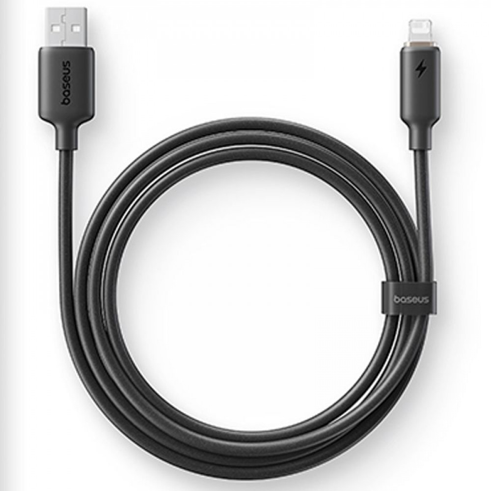 Кабель Baseus Foamed Silicone Fast Charging Lightning 2.4A (1m) black