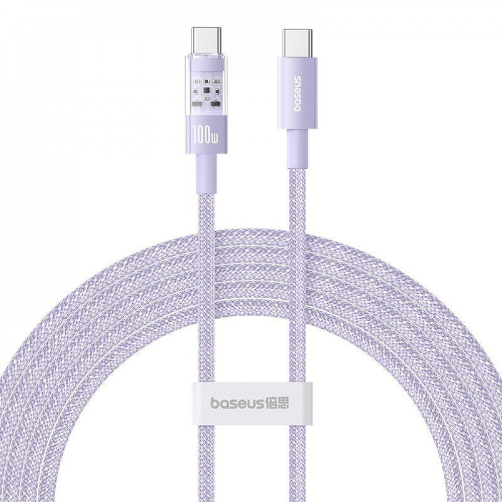 Кабель Baseus Gem Fast-Charging Type-C to Type-C 100W 2m purple