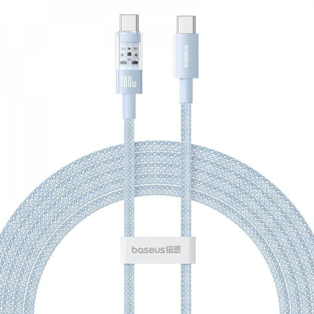 Кабель Baseus Gem Fast-Charging Type-C to Type-C 100W 2m blue