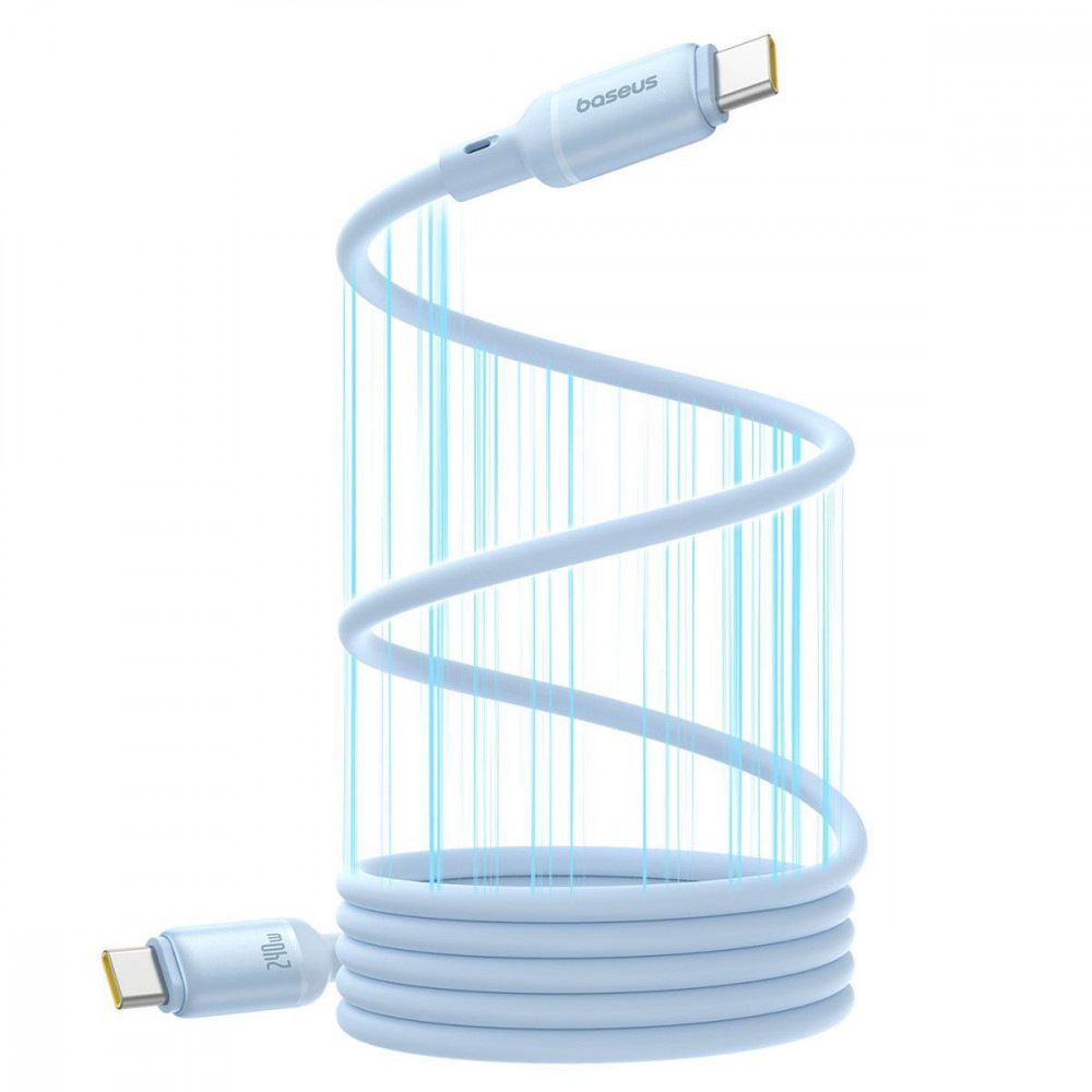 Кабель Baseus PicoGo Magnetic Liquid Silicone Type-C to Type-C 240W (1m) blue