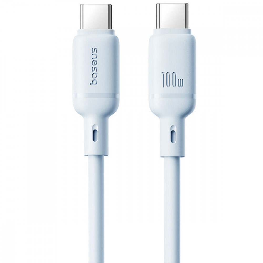 Кабель Baseus Silky Series Fast Charging Type-C to Type-C 100W (1m) blue