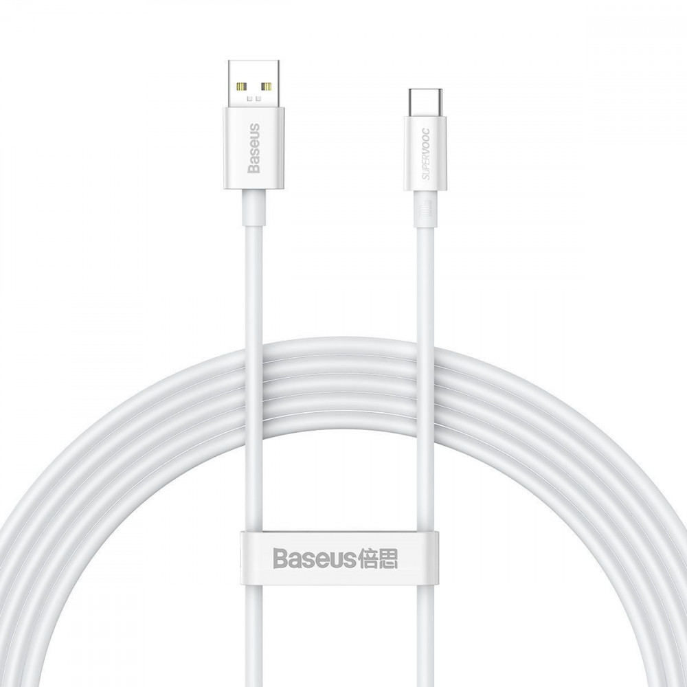 Кабель Baseus Superior Series (SUPERVOOC) Fast Charging Data Type-C 65W (1m) white