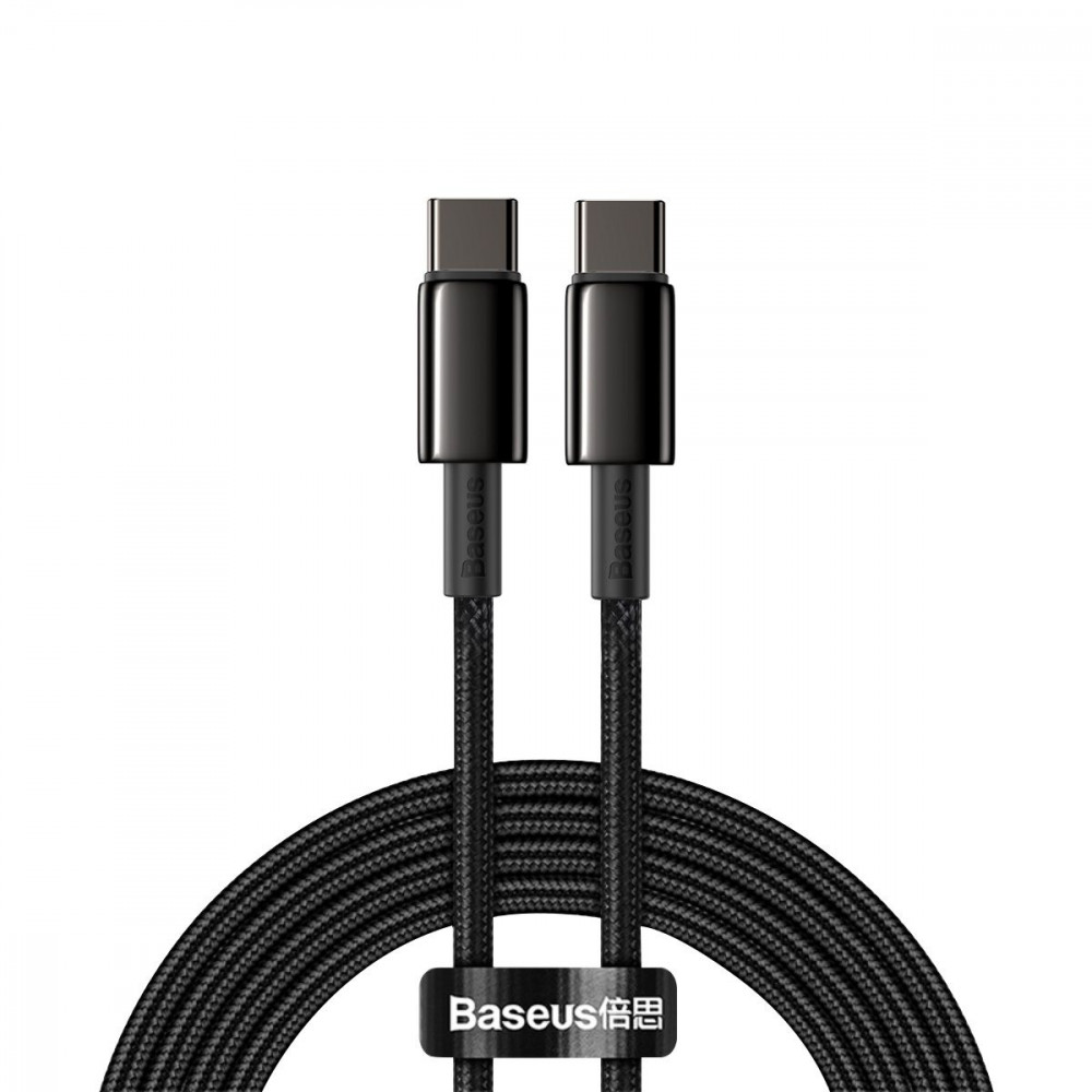 Кабель Baseus Tungsten Gold Fast Charging Type-C to Type-C 100W (2m) gold