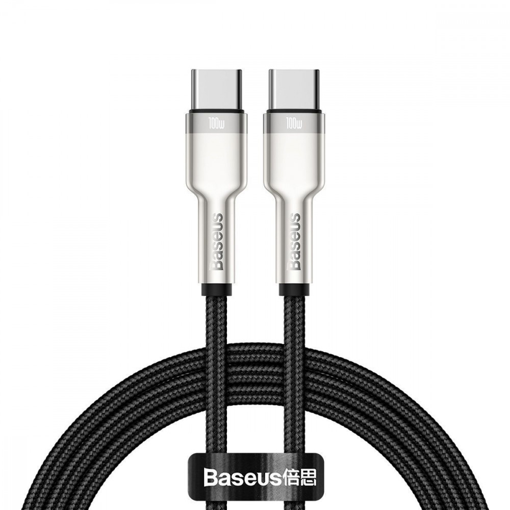 Кабель Baseus Cafule Metal Type-C to Type-C 100W (1m) black