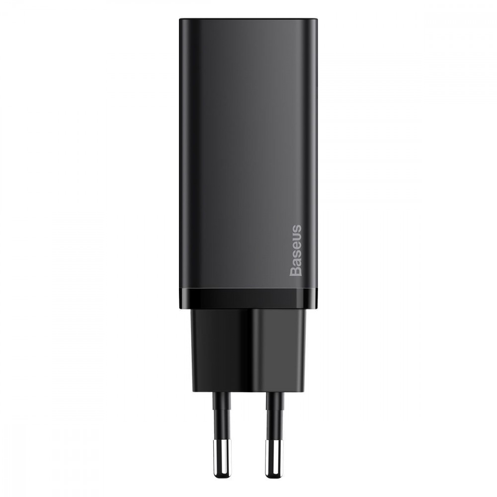 МЗП Baseus GaN2 Lite Quick Charger 65W (1 Type-C + 1 USB) black