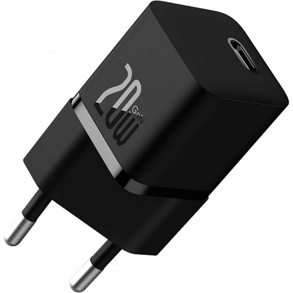 МЗП Baseus GaN5 Mini Fast Charger 20W ( Type-C ) + Кабель Type-C to Type-C 100W (1m) black