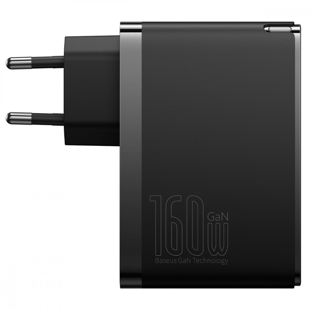 МЗП Baseus GaN5 Pro Digital Fast Charger 160W (Type-C + 2USB ) + Кабель Type-C to Type-C 240W (1m) black