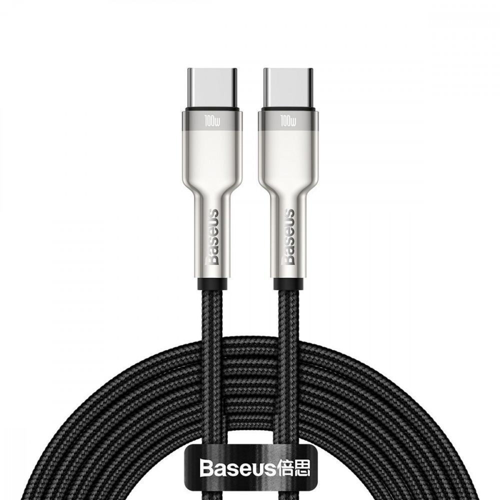 Кабель Baseus Cafule Metal Type-C to Type-C 100W (2m) black