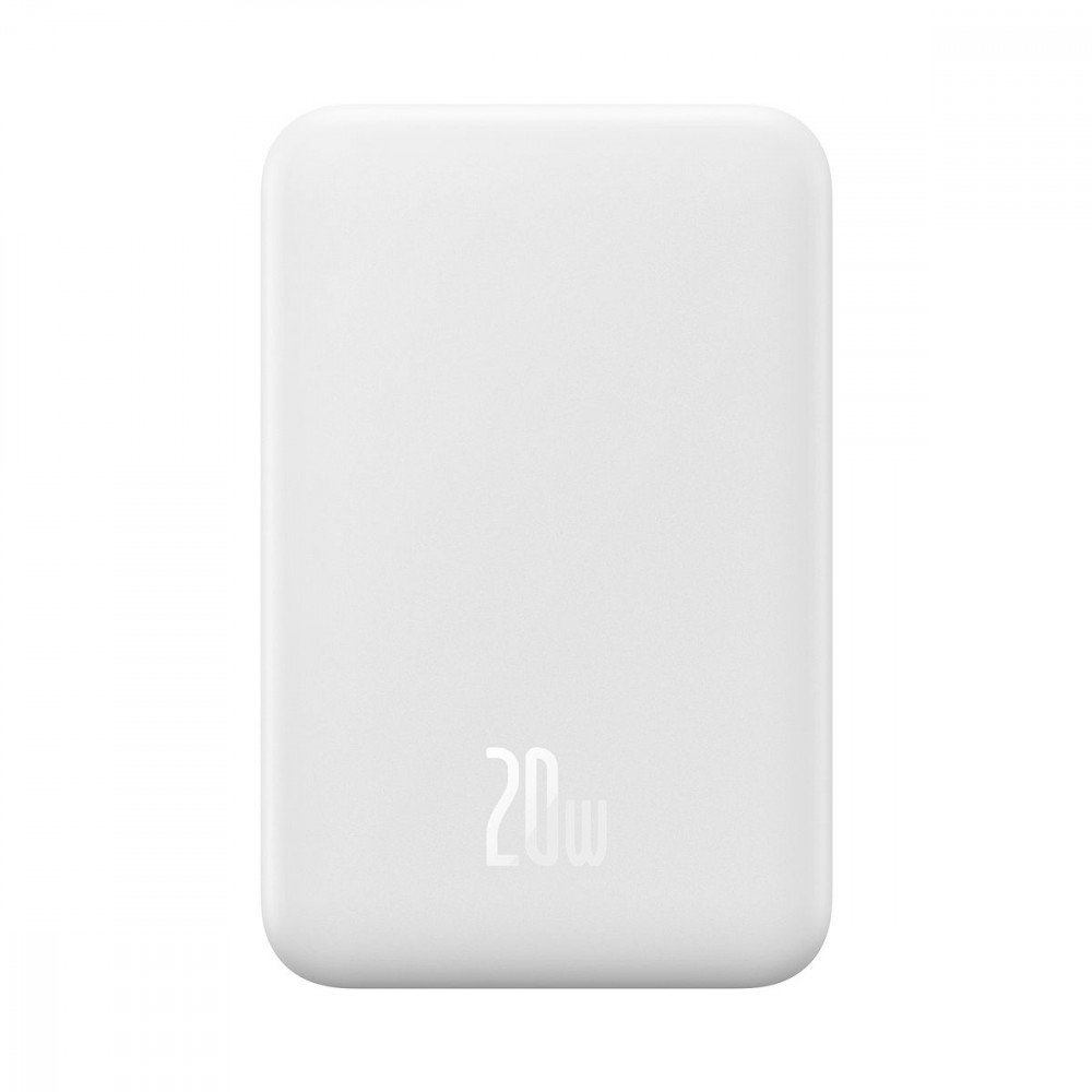 Портативна Батарея Baseus Magnetic Mini 20W 20000mAh (With cable Type-C to Type-C 20V/3A 0.3m) white