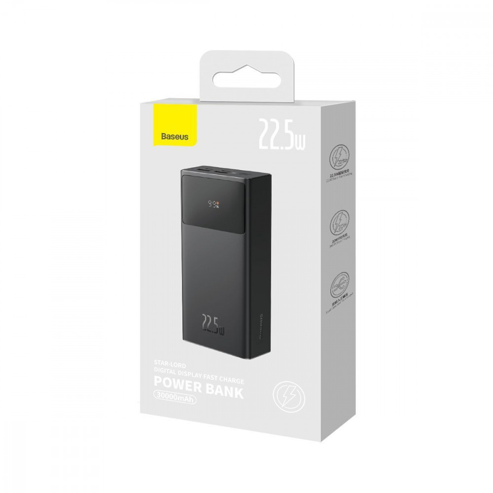 Портативна Батарея Baseus Star-Lord Digital Display 22.5W 30000mAh black