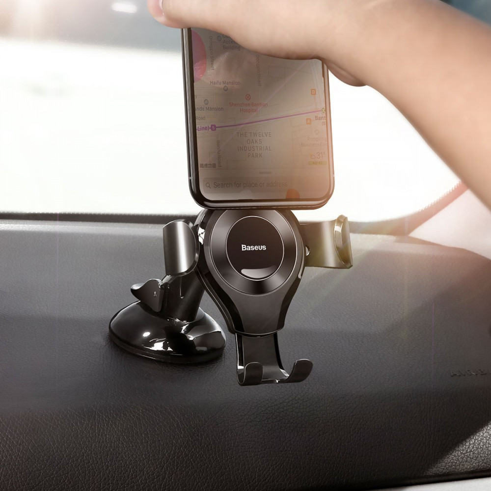 Автомобільний тримач Baseus Osculum Type Gravity Car Mount silver