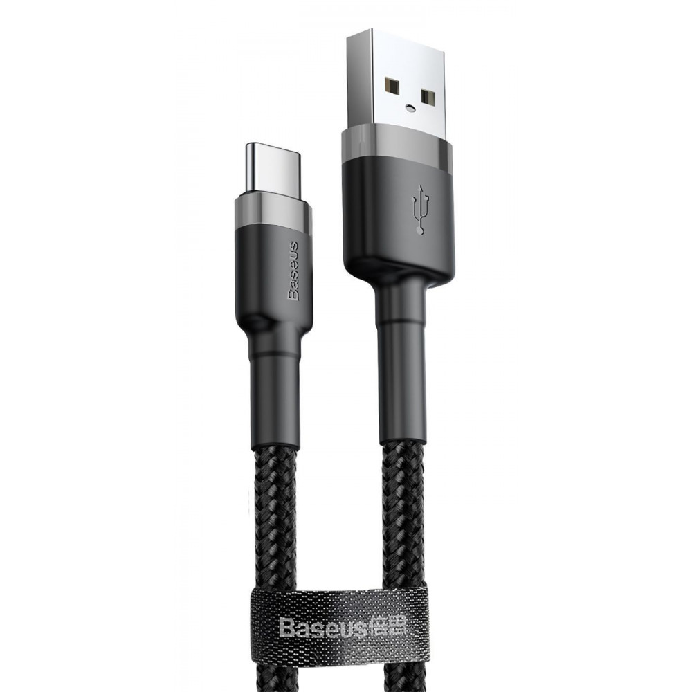 Кабель Baseus Cafule Type-C Cable 2A (3m) gray/black