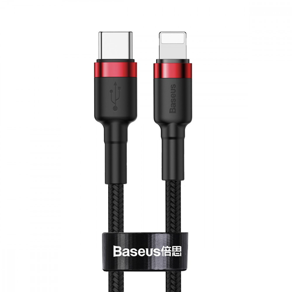 Кабель Baseus Cafule Type-C to Lightning PD 18W (1m) red/black