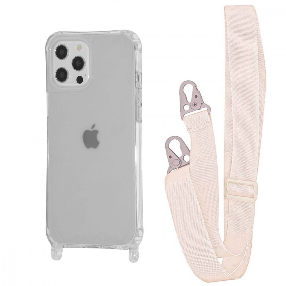 Чохол WAVE Clear Case with Strap iPhone 12/12 Pro white