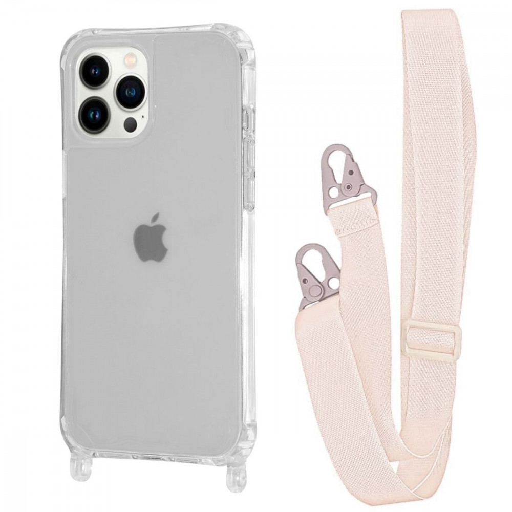 Чохол WAVE Clear Case with Strap iPhone 13 Pro orange