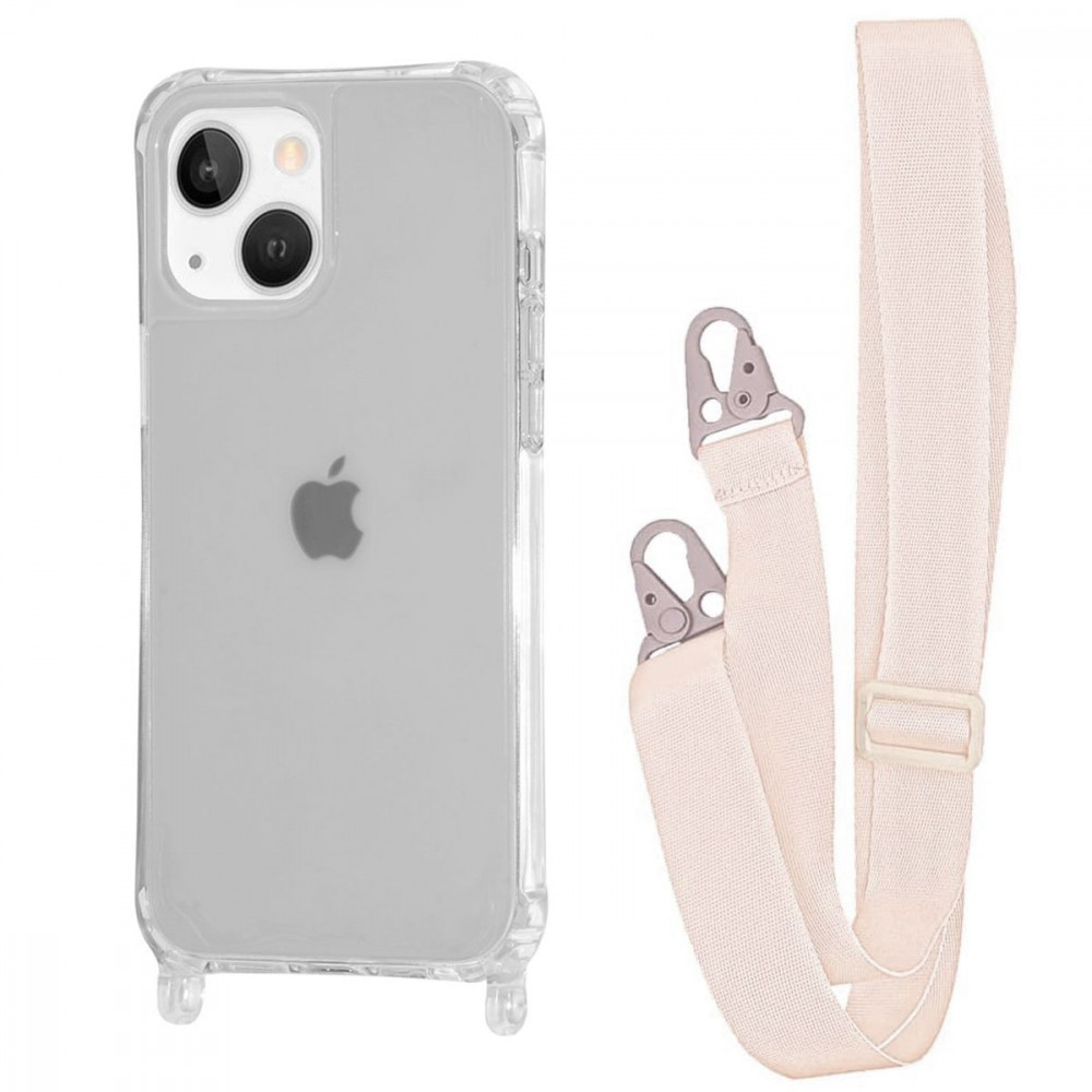 Чохол WAVE Clear Case with Strap iPhone 14 midnight blue