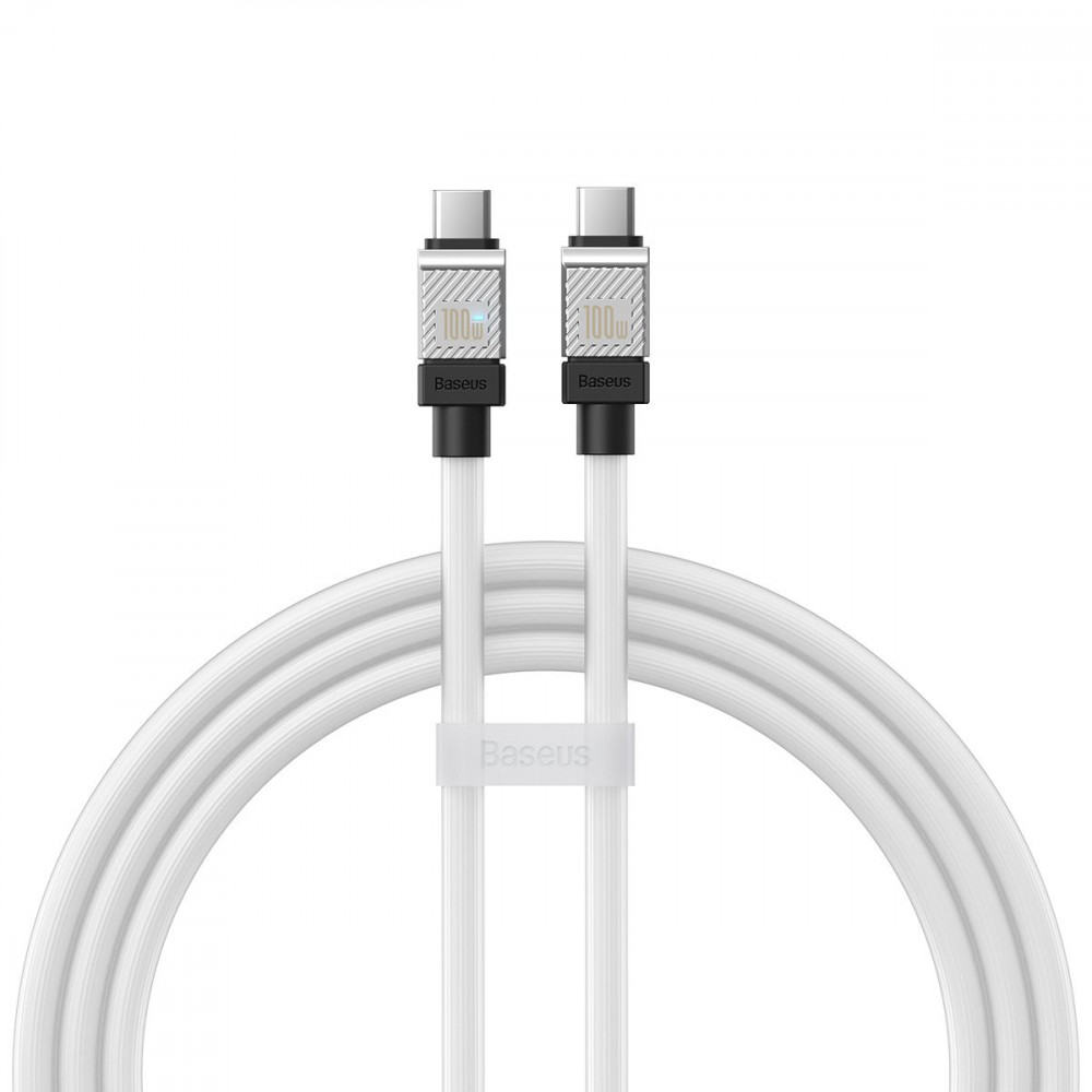 Кабель Baseus CoolPlay Series Fast Charging Type-C to Type-C 100W (1m) white