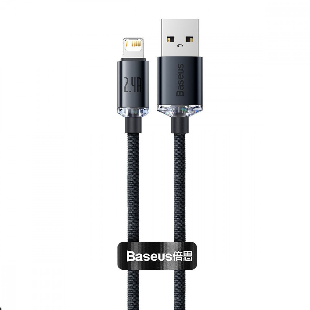 Кабель Baseus Crystal Shine Series Fast Charging Lightning 2.4A (1.2m) black