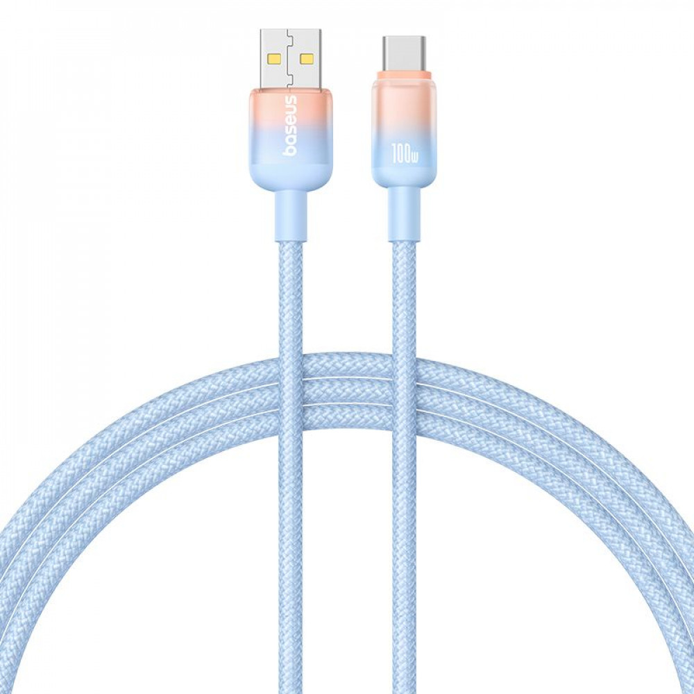 Кабель Baseus Discolor Series Fast Charging Type-C 100W (1m) blue