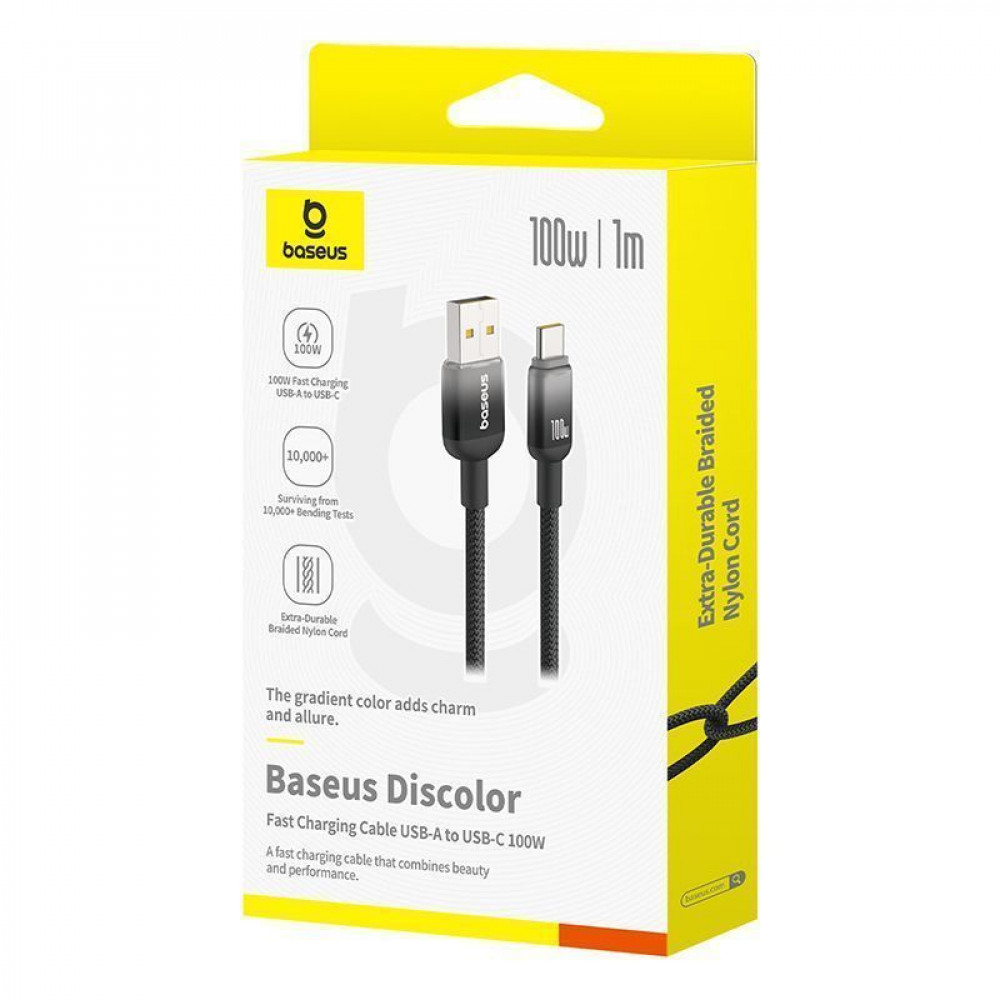 Кабель Baseus Discolor Series Fast Charging Type-C 100W (1m) blue