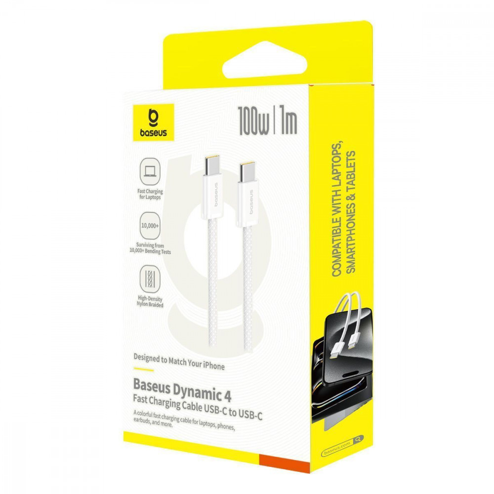 Кабель Baseus Dynamic 4 Fast Charging Type-C to Type-C 100W (1m) pink