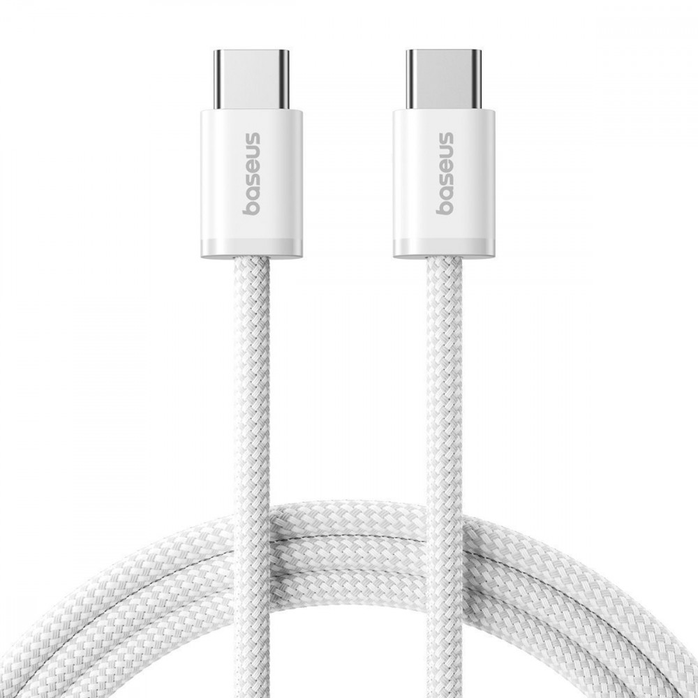 Кабель Baseus Dynamic 4 Fast Charging Type-C to Type-C 100W (1m) white