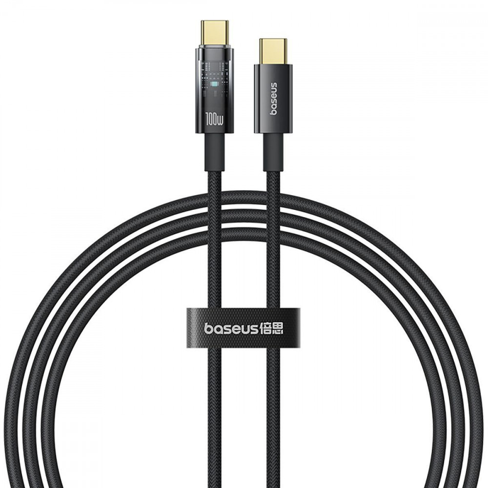 Кабель Baseus Explorer Series Auto Power-Off Type-C to Type-C 100W (2m) black