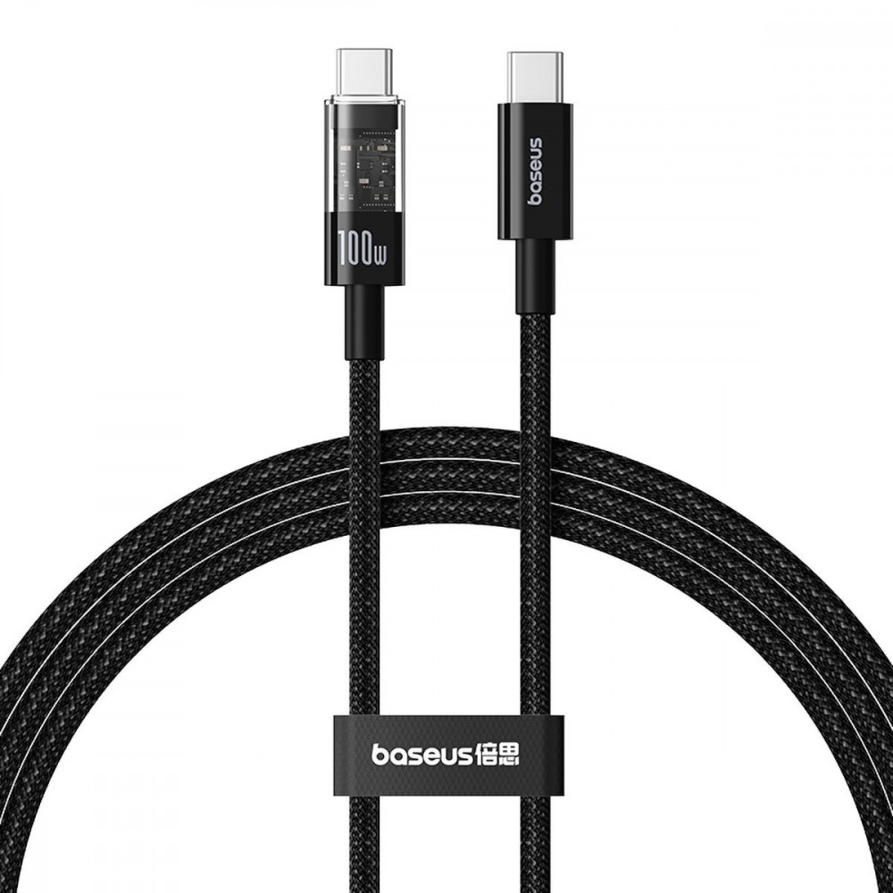 Кабель Baseus Gem Fast-Charging Data Cable Type-C to Type-C 100W 1m black