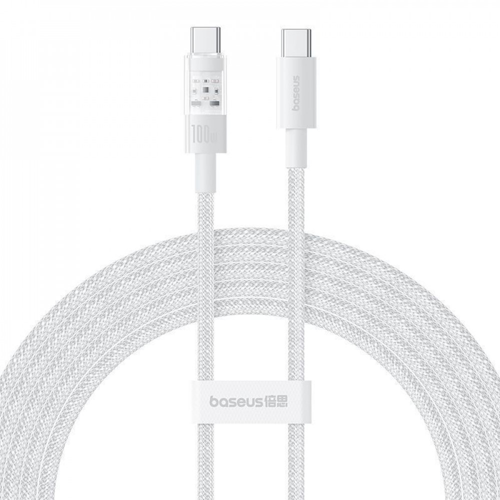 Кабель Baseus Gem Fast-Charging Type-C to Type-C 100W 2m white
