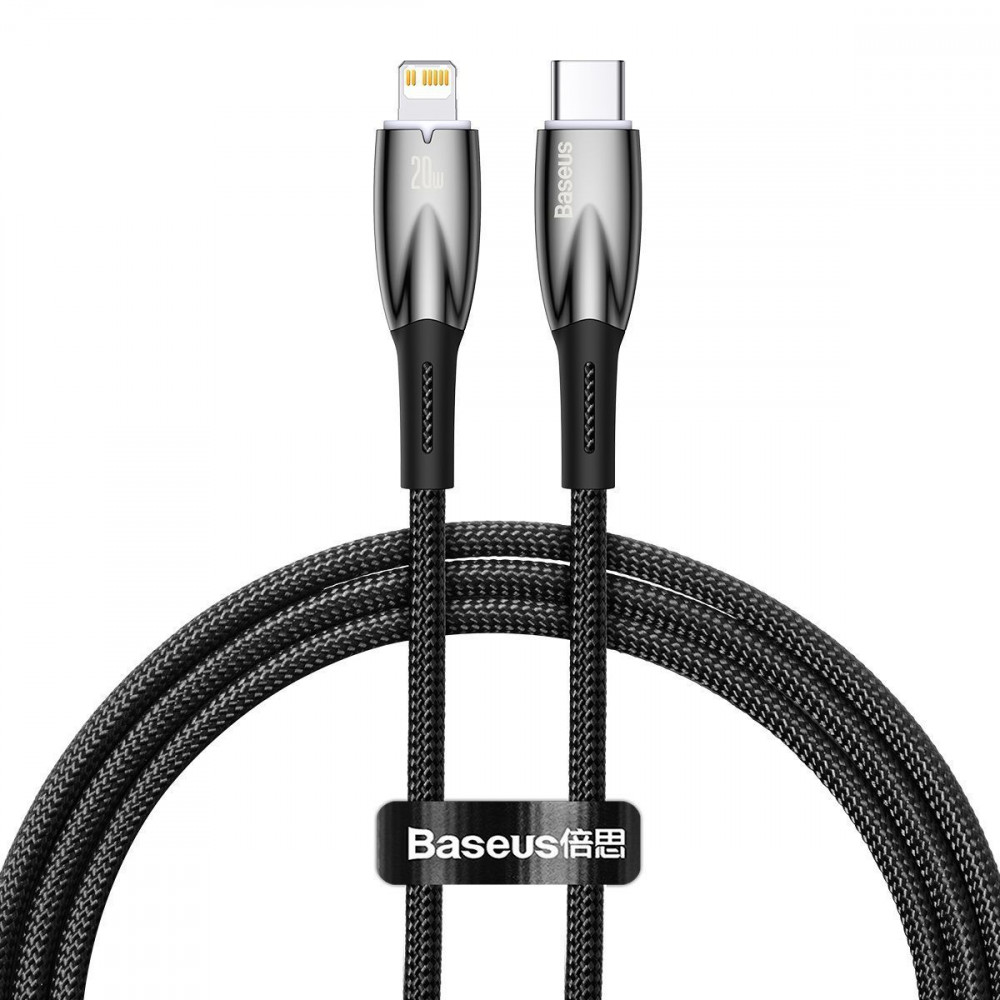 Кабель Baseus Glimmer Series Fast Charging Type-C to Lightning 20W (1m) black