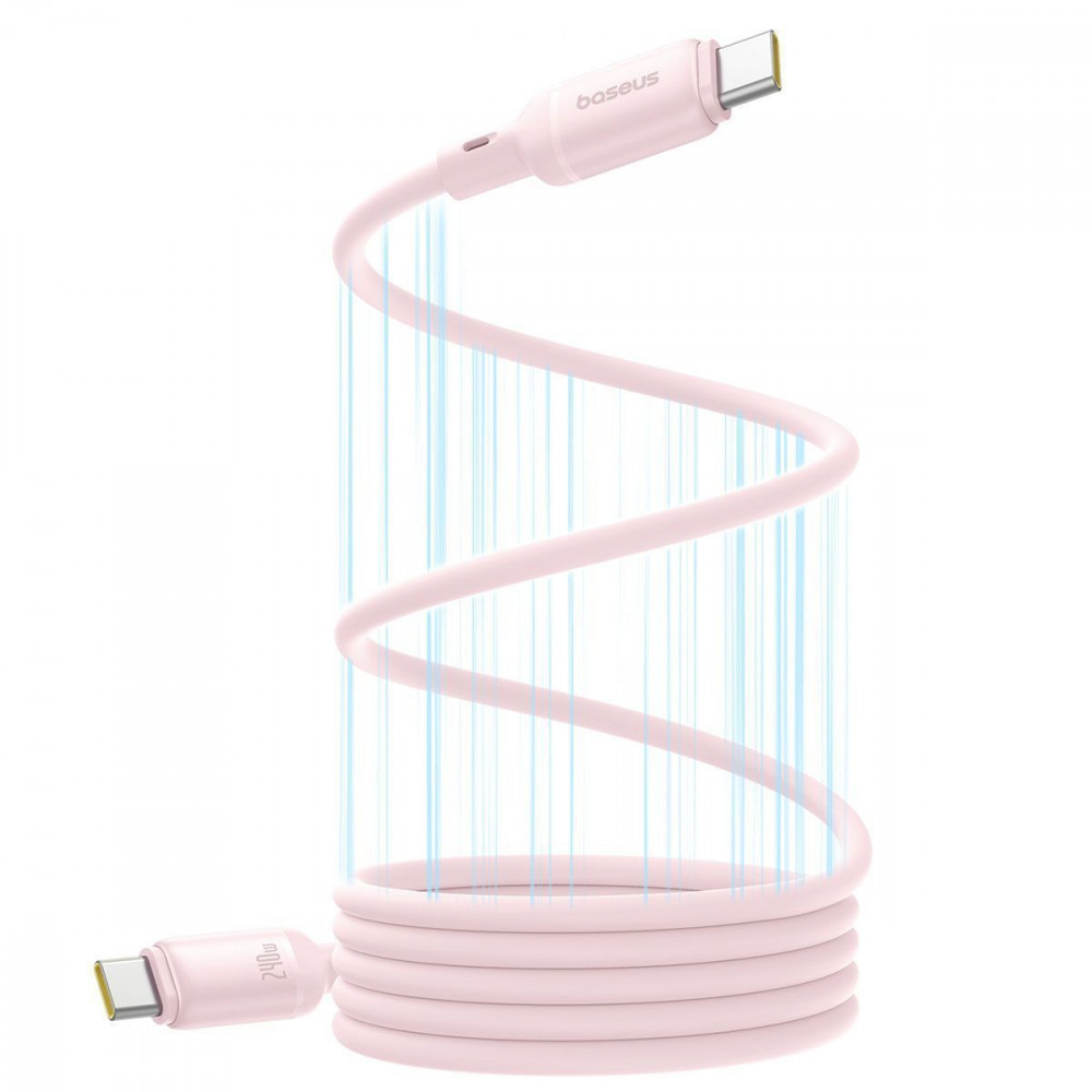 Кабель Baseus PicoGo Magnetic Liquid Silicone Type-C to Type-C 240W (1m) pink
