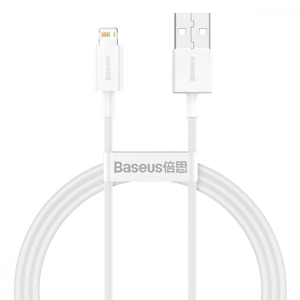 Кабель Baseus Superior Series Fast Charging Lightning 2.4A (1m) white