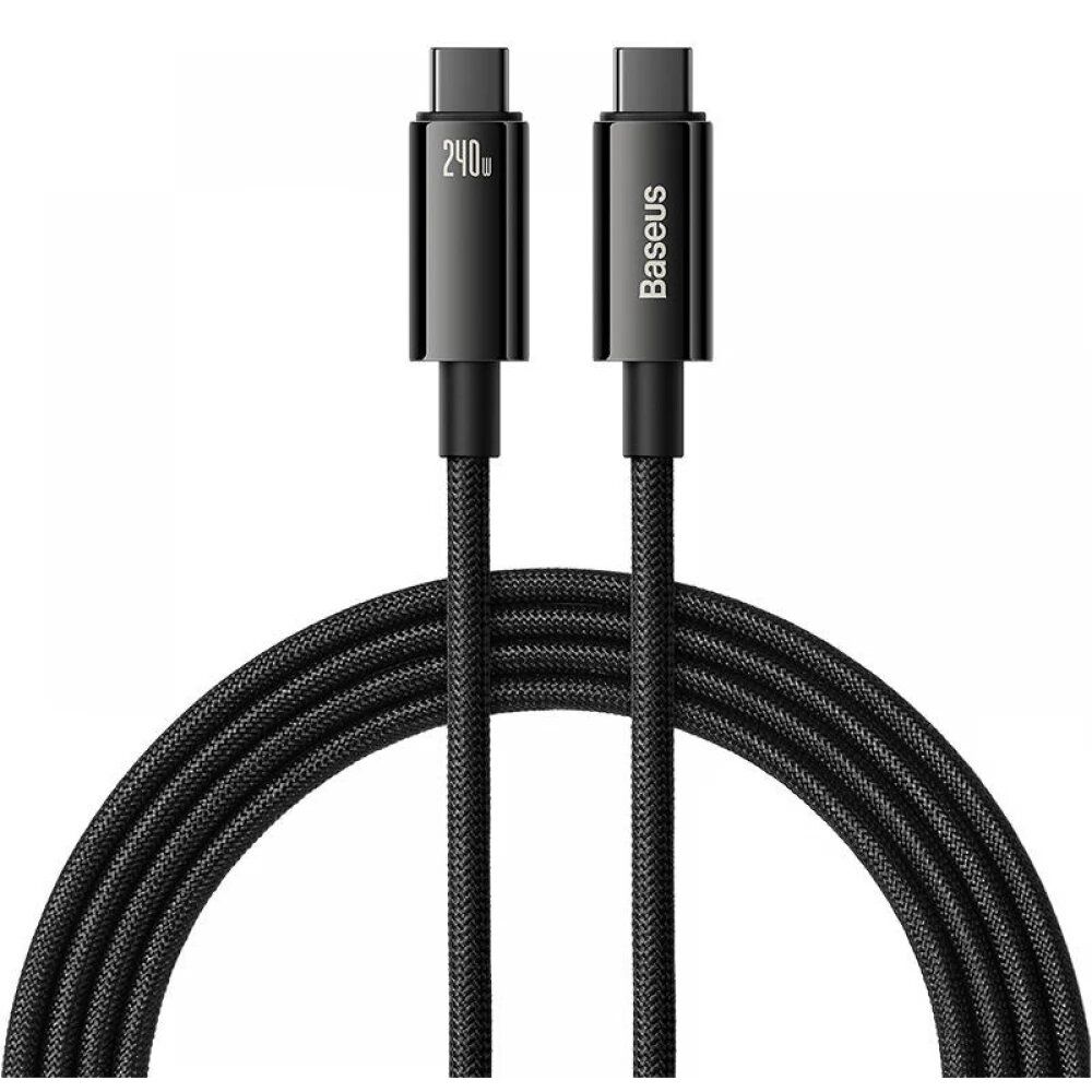 Кабель Baseus Tungsten Gold Fast Charging Type-C to Type-C 240W (2m) black
