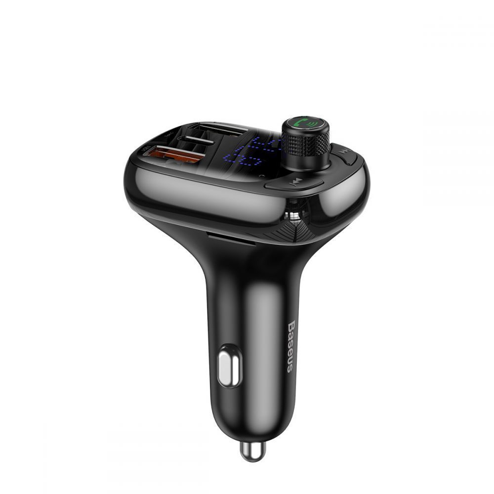 АЗП Baseus FM Launcher S-13 36W (PD+QC3.0) Type-C+2USB black