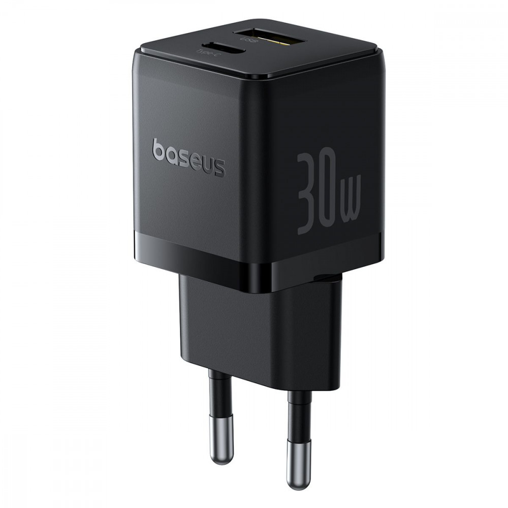 МЗП Baseus Palm Fast Charger 30W (Type-C + USB) 30W + Кабель Type-C to Type-C 60W (1m) black